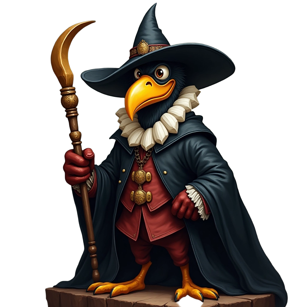 The Wise Raven Wizard